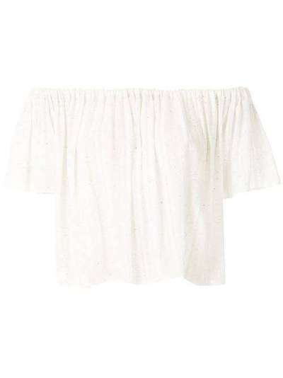 Andrea Bogosian расклешенная блузка с открытыми плечами 3706