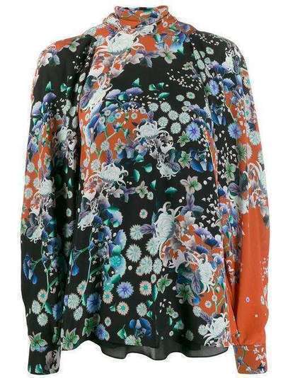 Givenchy блузка с цветочным принтом и высоким воротником BW60LA12HB