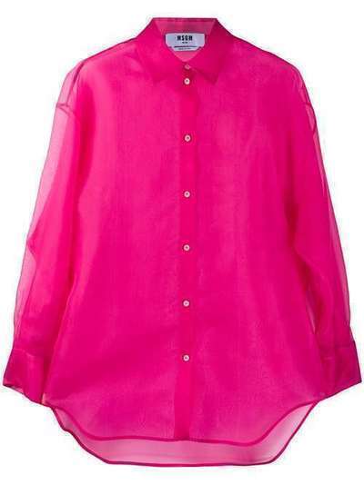 MSGM прозрачная блузка с длинными рукавами 2842MDE116207303