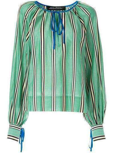 Anna October полосатая блузка с завязками AOPS1911