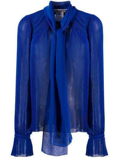 Marco De Vincenzo блузка с мелкой плиссировкой и шарфом MS5118MDVPL07