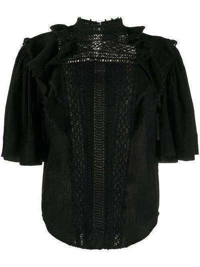 Isabel Marant блузка с кружевом и расклешенными рукавами HT162720P027I