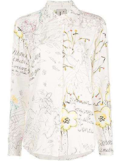 L'Autre Chose блузка на пуговицах с цветочным принтом BK520627026S021
