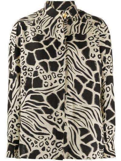 Alberta Ferretti блузка с анималистичным принтом V02060145