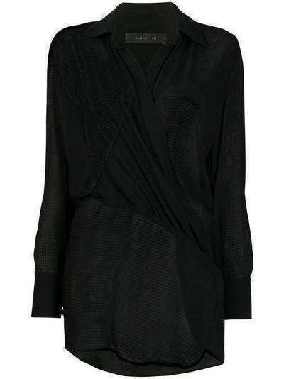 Federica Tosi блузка с длинными рукавами и запахом FTE20BL0040GG0018