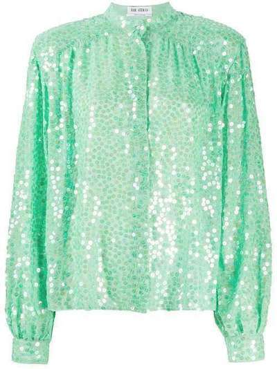 The Attico декорированная блузка с воротником-стойкой 201WCT07H043