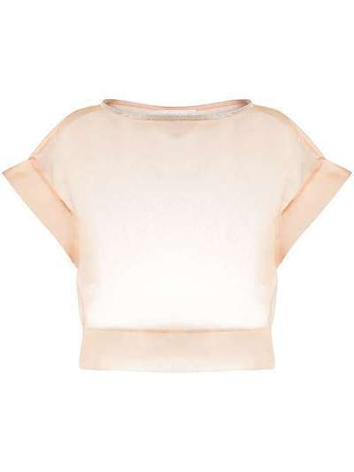 Fabiana Filippi прозрачная укороченная блузка CAD270W7550000A914