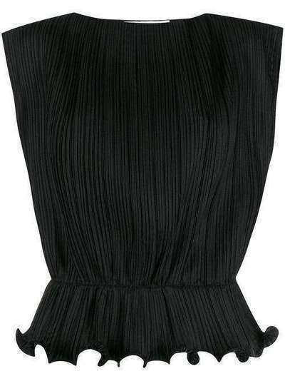 Givenchy блузка без рукавов с оборками на подоле BW60KF1247