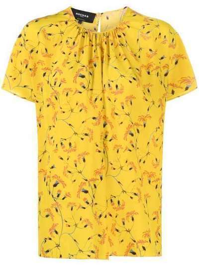 Rochas блузка с короткими рукавами и цветочным принтом ROPQ560826