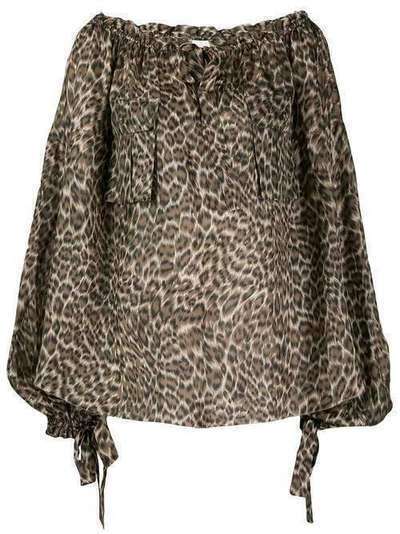Zimmermann блузка Suraya с леопардовым принтом 6234TSUR