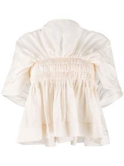 Molly Goddard расклешенная блузка со складками MGSS2040