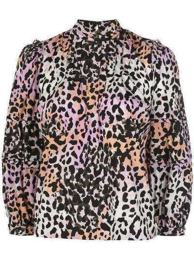 Veronica Beard блузка с леопардовым принтом 2003SDC034829