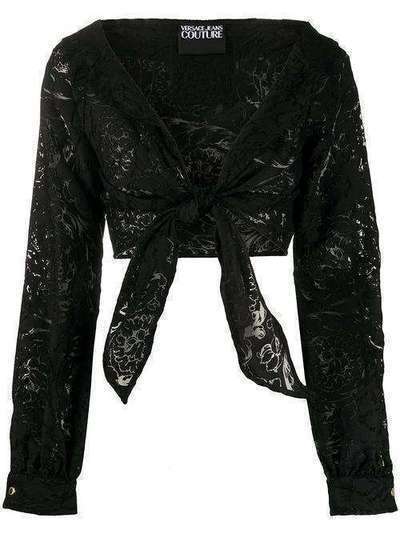 Versace Jeans Couture укороченная блузка с цветочным узором B0HVB61000358