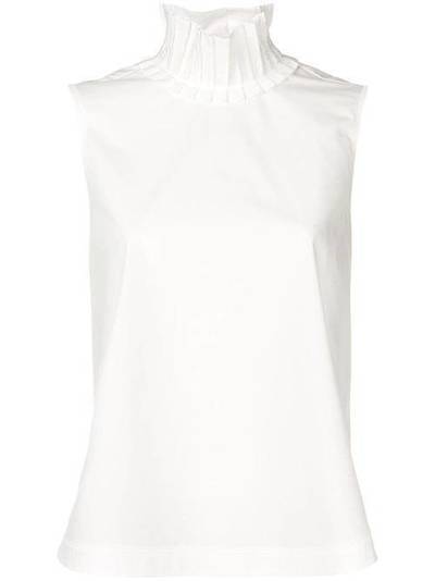 Fendi блузка без рукавов с рюшами FS7150A0MY