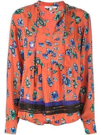 Derek Lam 10 Crosby блузка с расклешенным подолом и цветочным принтом TP92706FF