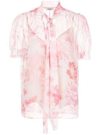 Jason Wu прозрачная блузка с цветочным принтом JR2002506
