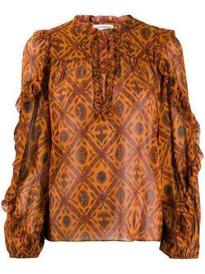 Ulla Johnson блузка с длинными рукавами и вышивкой FA190236
