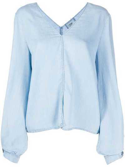 Forte Forte джинсовая блузка с пышными рукавами 7037MYSHIRT