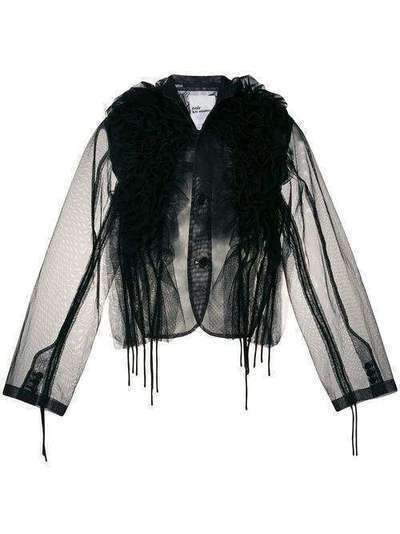 Comme Des Garçons Noir Kei Ninomiya прозрачная блузка с оборками 3CJ009S19
