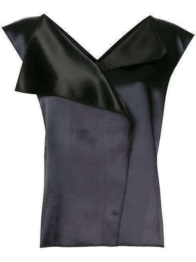 The Row двухцветная атласная блузка Ori 4921W1711