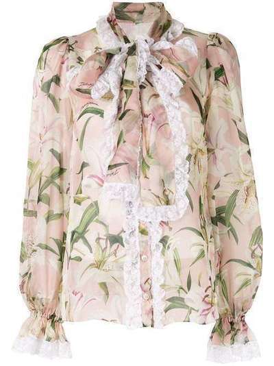 Dolce & Gabbana блузка с принтом F5K80THS148