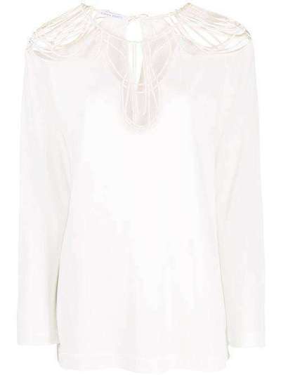 Alberta Ferretti блузка с длинными рукавами и прозрачными вставками A12041623
