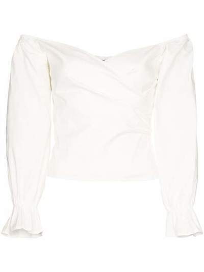 Reformation блузка Ristretto с открытыми плечами 1306327WHT