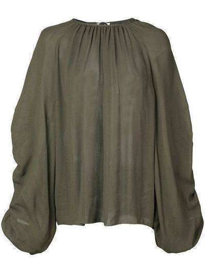 Rochas блузка со сборками на рукавах ROPP600626RP380100