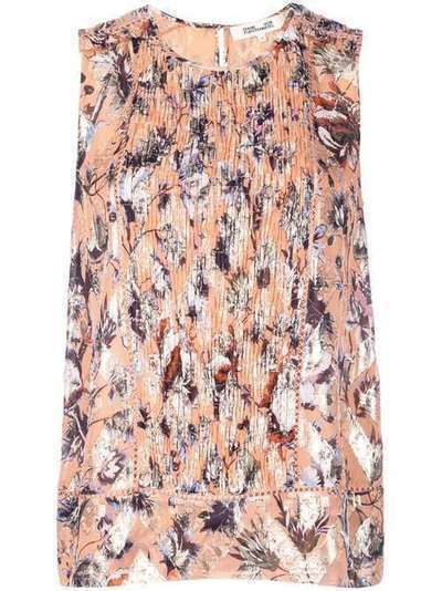 DVF Diane von Furstenberg блузка со сборками и принтом 12954DVF