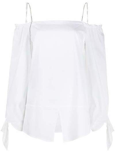 Dondup декорированная блузка с открытыми плечами DC113P0012DXXXDD