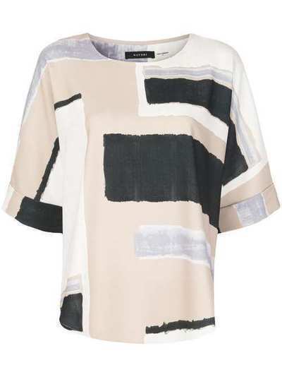 Natori блузка свободного кроя с геометричным принтом K85026
