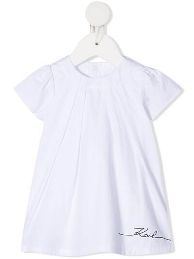 Karl Lagerfeld Kids платье-рубашка с логотипом