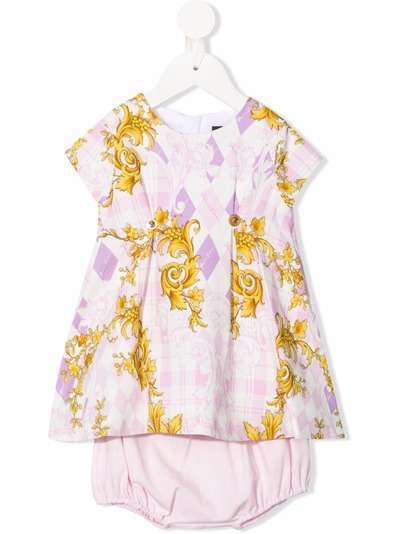 Versace Kids платье-рубашка с принтом Baroque