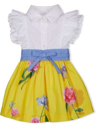 Lapin House платье-рубашка с цветочным принтом