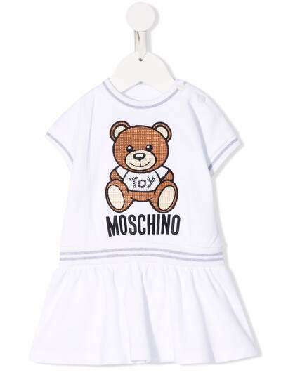 Moschino Kids платье с нашивкой Teddy Bear