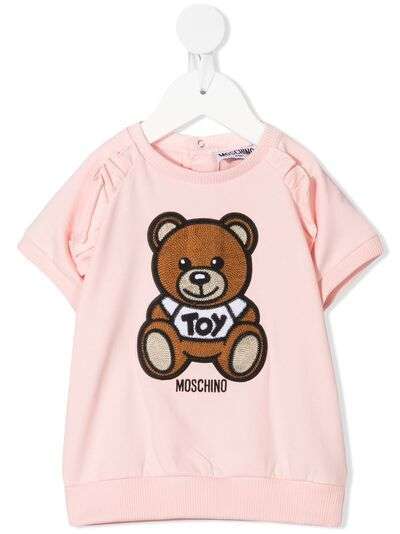 Moschino Kids платье с вышивкой Teddy Bear