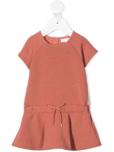 Chloé Kids платье миди с короткими рукавами и оборками