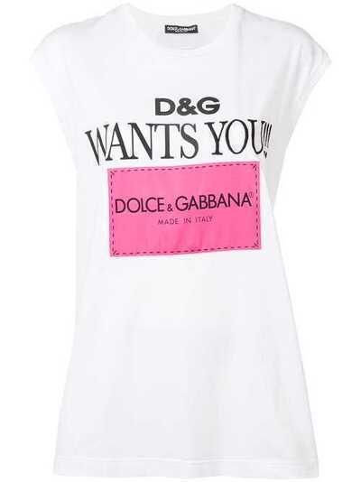 Dolce & Gabbana топ с логотипом F8K73ZHH7LW