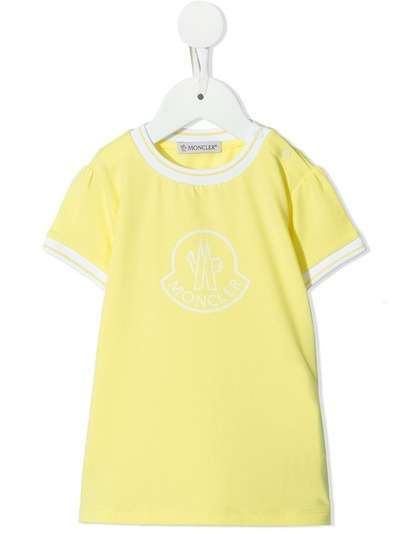 Moncler Enfant платье-футболка с вышитым логотипом