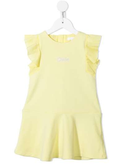 Chloé Kids платье с оборками и логотипом