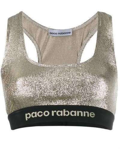 Paco Rabanne топ без рукавов с эффектом металлик 19AJT0001VI0004