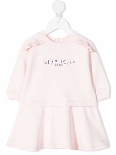 Givenchy Kids платье-свитер с логотипом