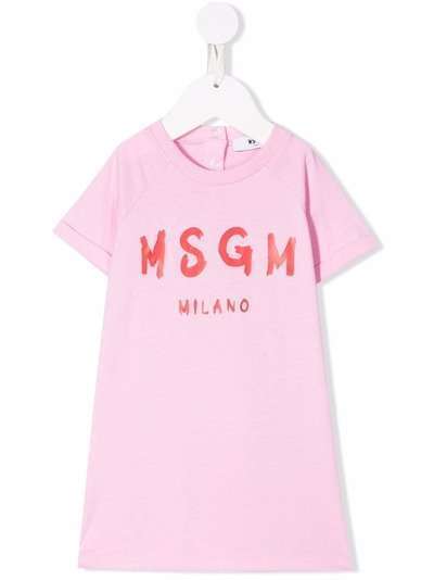 MSGM Kids платье-футболка с логотипом