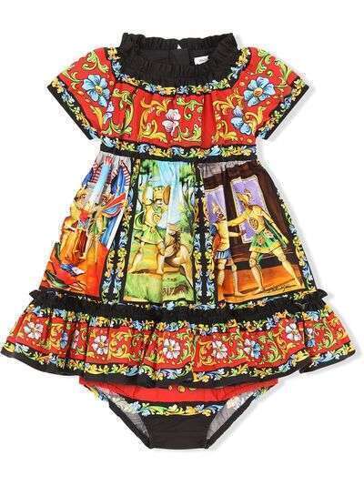 Dolce & Gabbana Kids платье миди с принтом