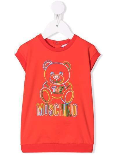 Moschino Kids платье-свитер Teddy Bear