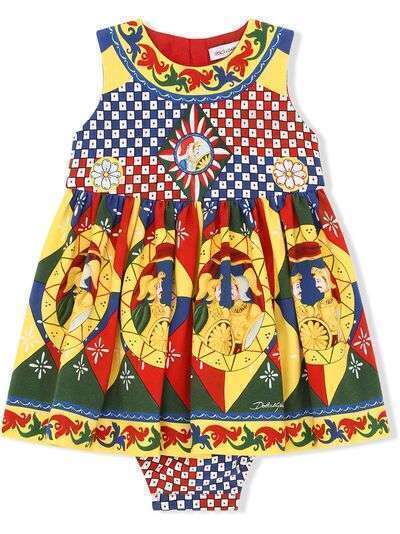 Dolce & Gabbana Kids платье с геометричным принтом