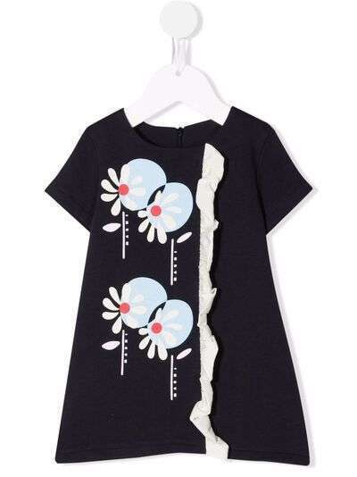 Marni Kids платье-футболка с графичным принтом