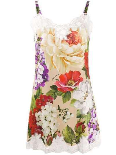 Dolce & Gabbana топ с цветочным принтом O6A00TFSAZN
