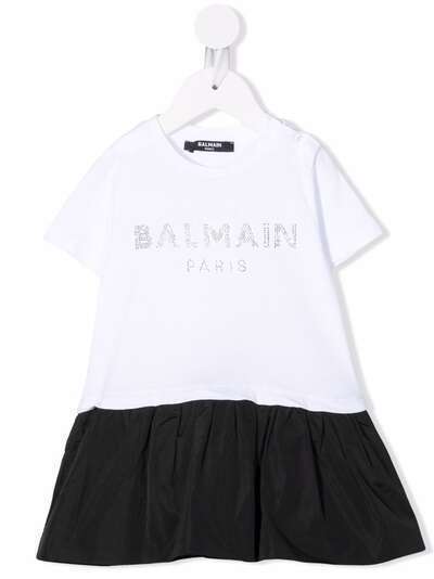 Balmain Kids платье со стразами