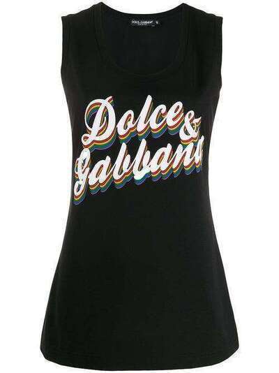 Dolce & Gabbana топ с логотипом F8H35TG7TSAV
